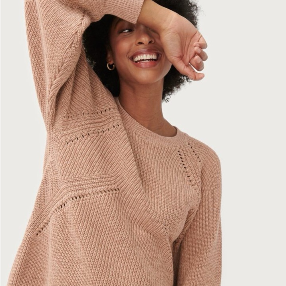 Hatch Flora Pointelle Sweater NWOT